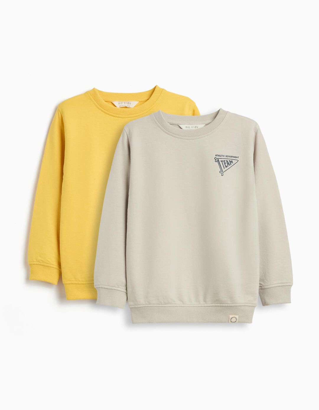Pack 2 Sweatshirts de Felpa, Menino, Amarelo Claro