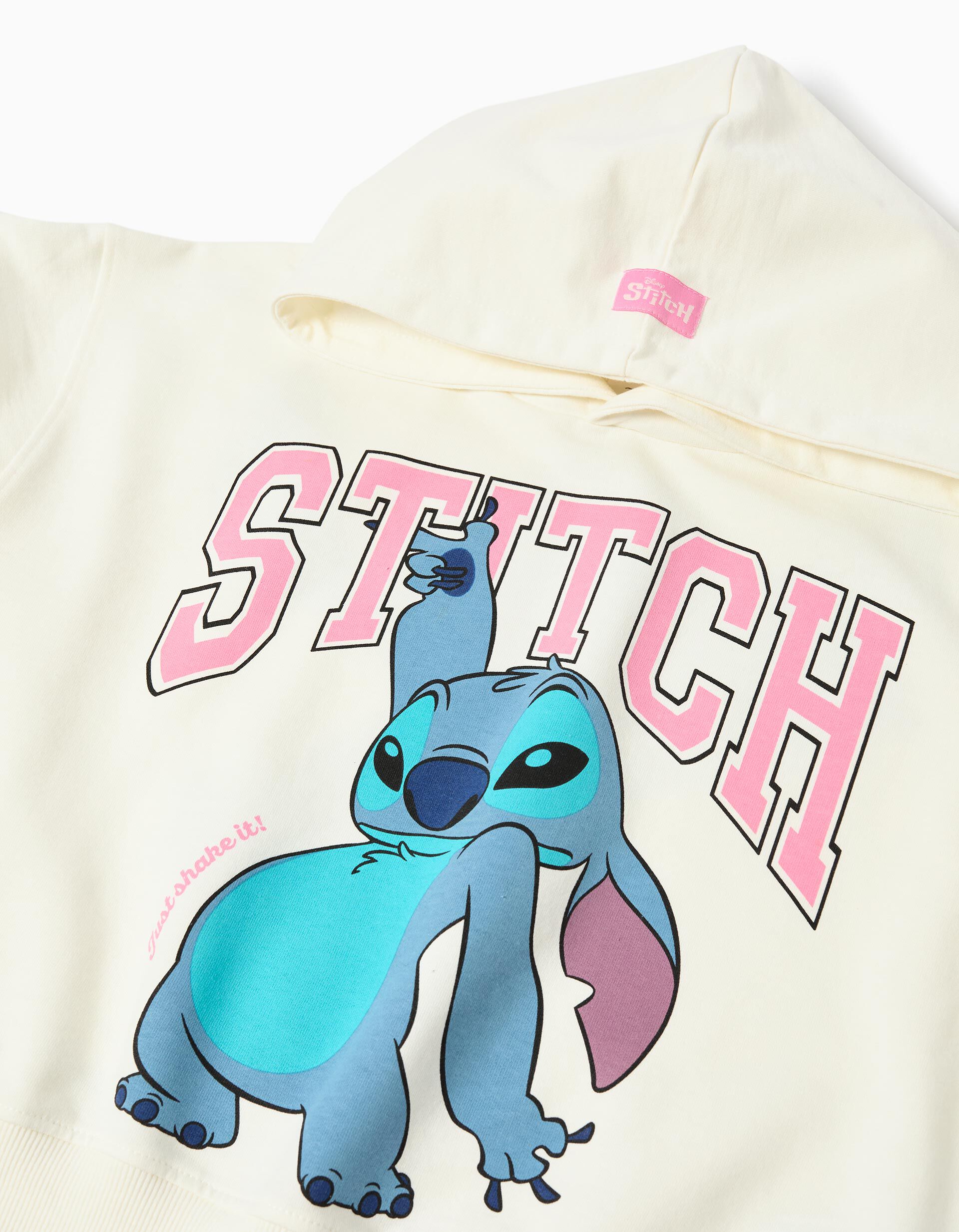 Comprar Online Sweatshirt de Felpa Capuz 'Stitch', Menina, Branco