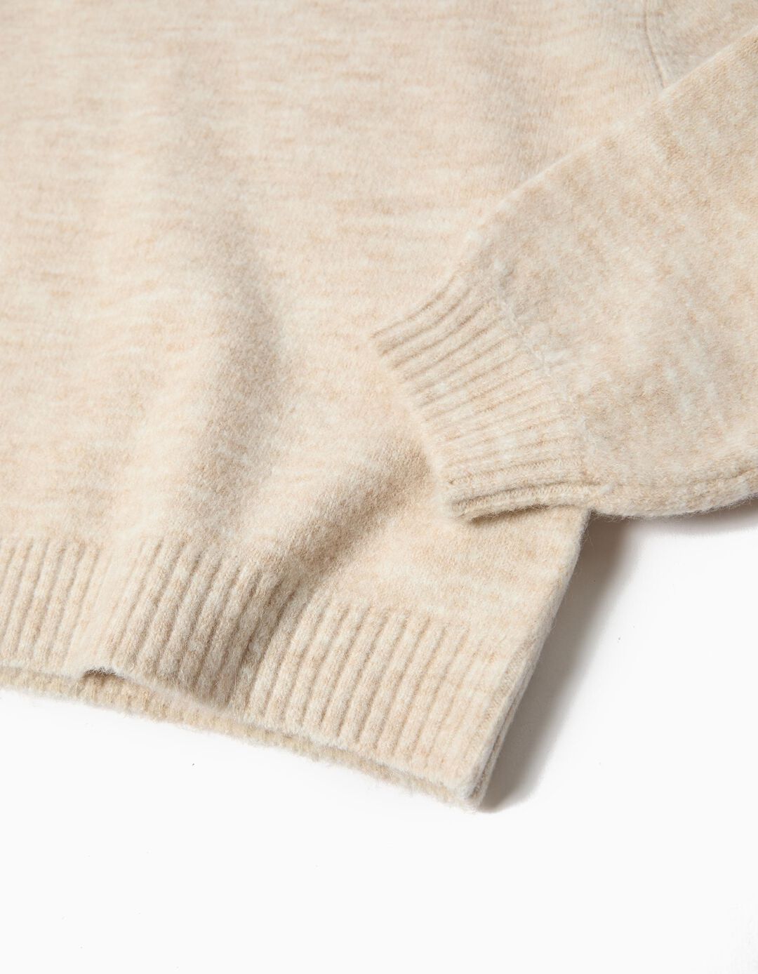 Camisola de Malha, Menina, Bege