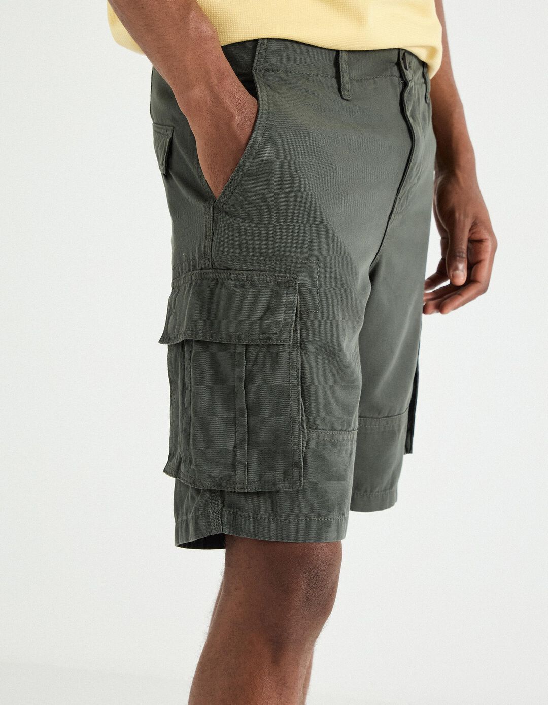 Calções Cargo, Homem, Verde Escuro