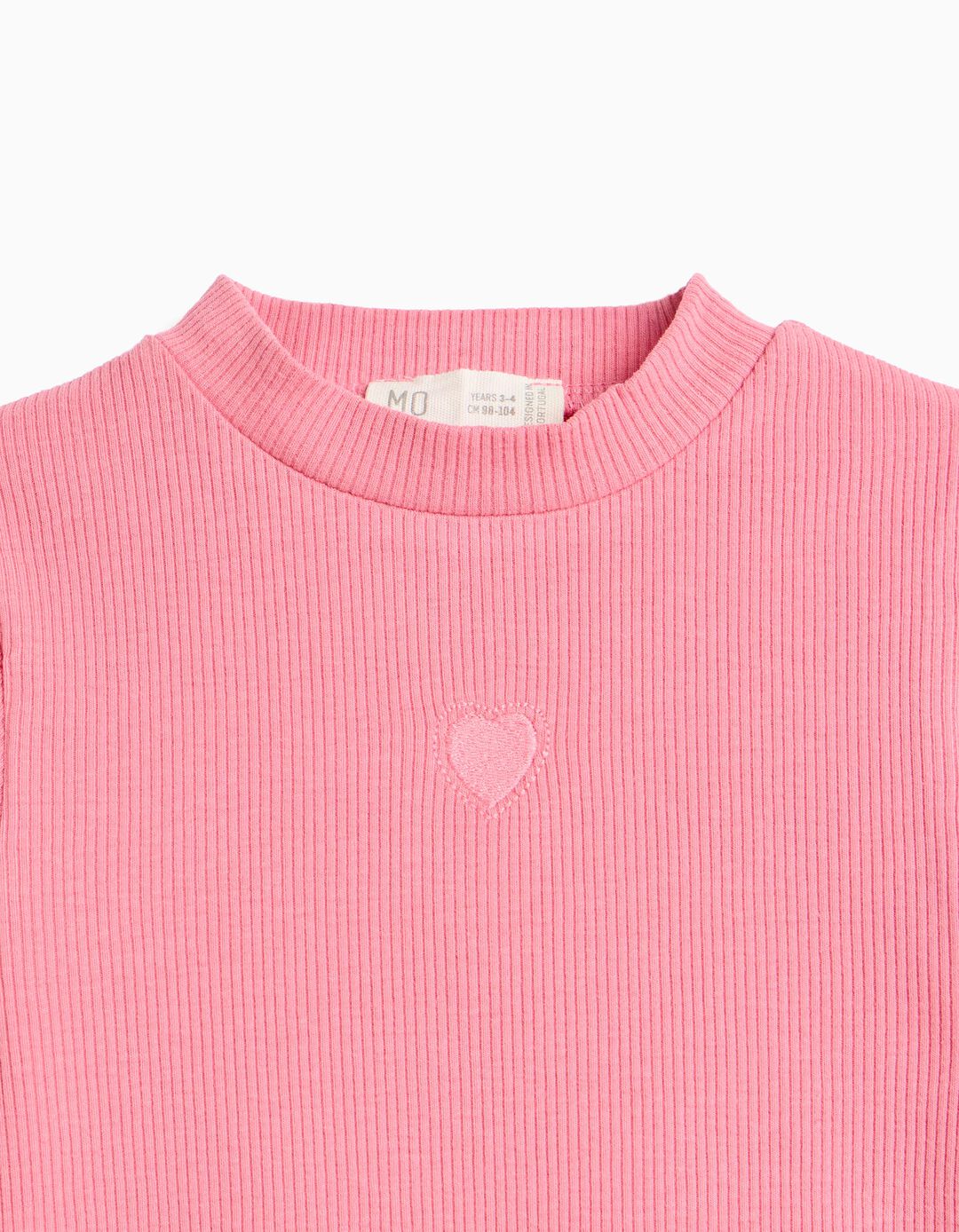 Camisola Canelada, Menina, Rosa