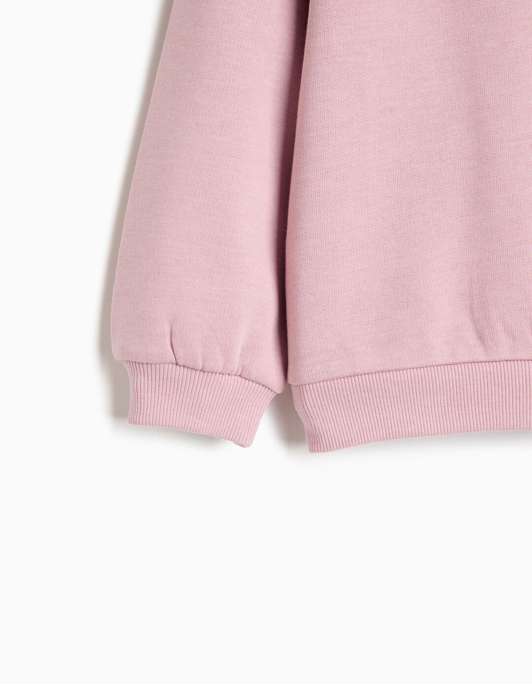 Sweatshirt Com Bordado, Menina, Rosa Claro