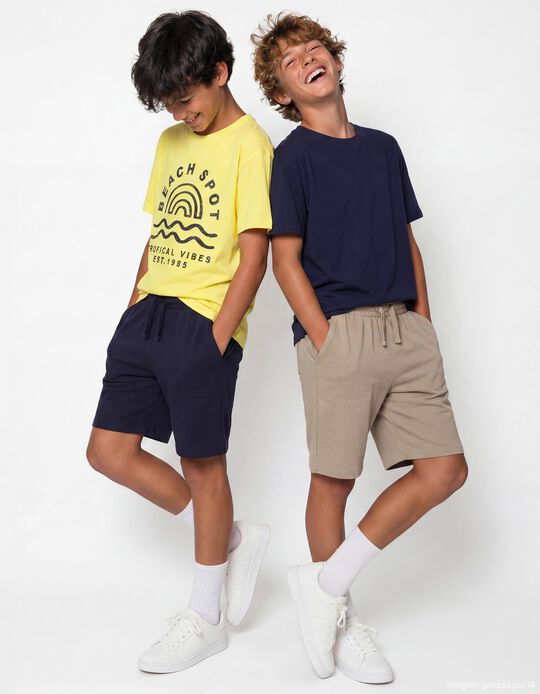 Comprar Online Pack 2 Cal&ccedil;&otilde;es Jersey, Menino, Azul Escuro