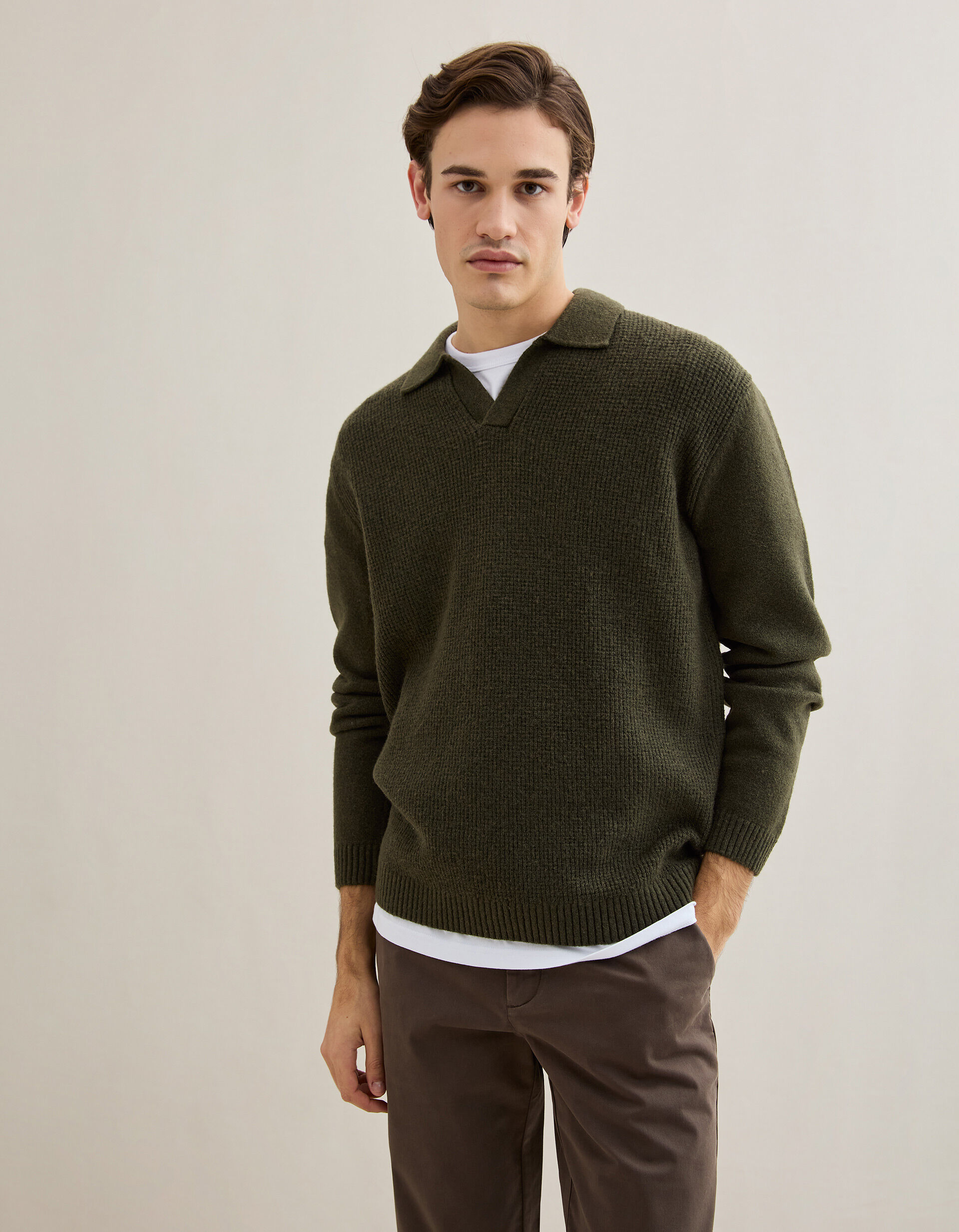 Comprar Online Polo de Malha, Homem, Verde Escuro