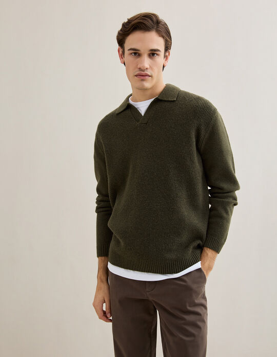 Comprar Online Polo de Malha, Homem, Verde Escuro