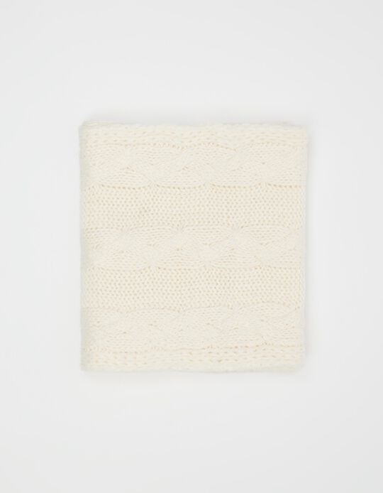 Knitted Scarf, Women, White