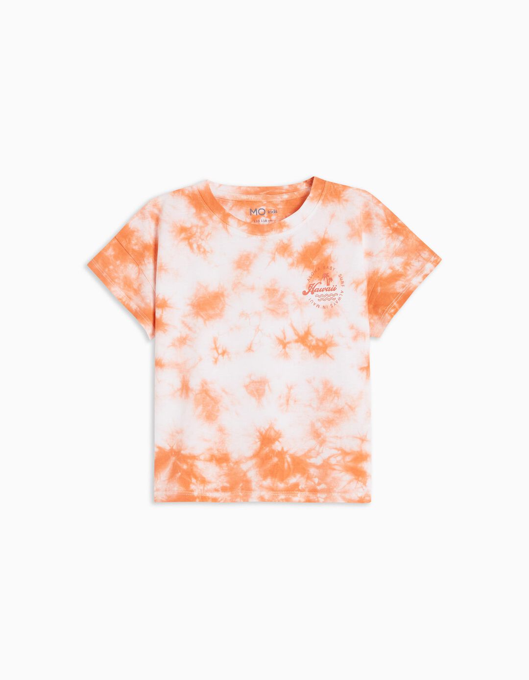 Tie-dye Printed T-shirt, Girl, Light Orange