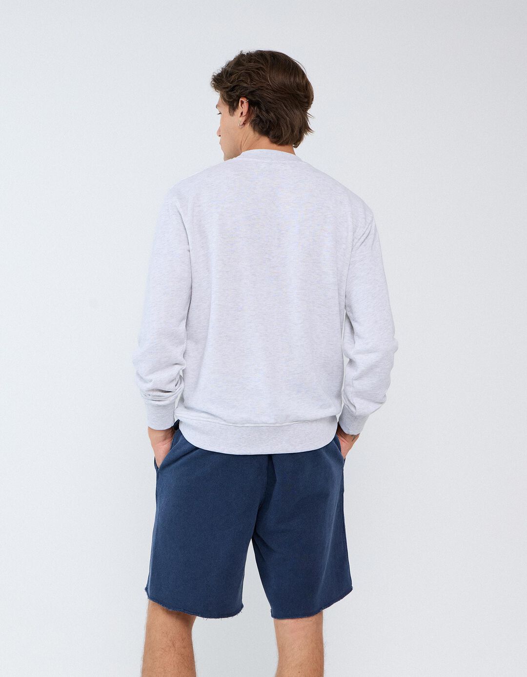 Sweatshirt De Felpa, Homem, Cinzento Claro