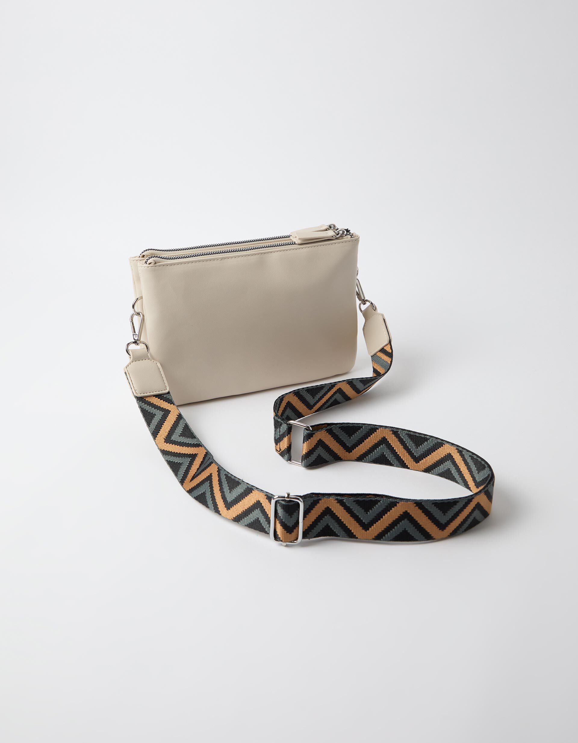 Comprar Online Mala Com Al&ccedil;a Jacquard, Mulher, Bege