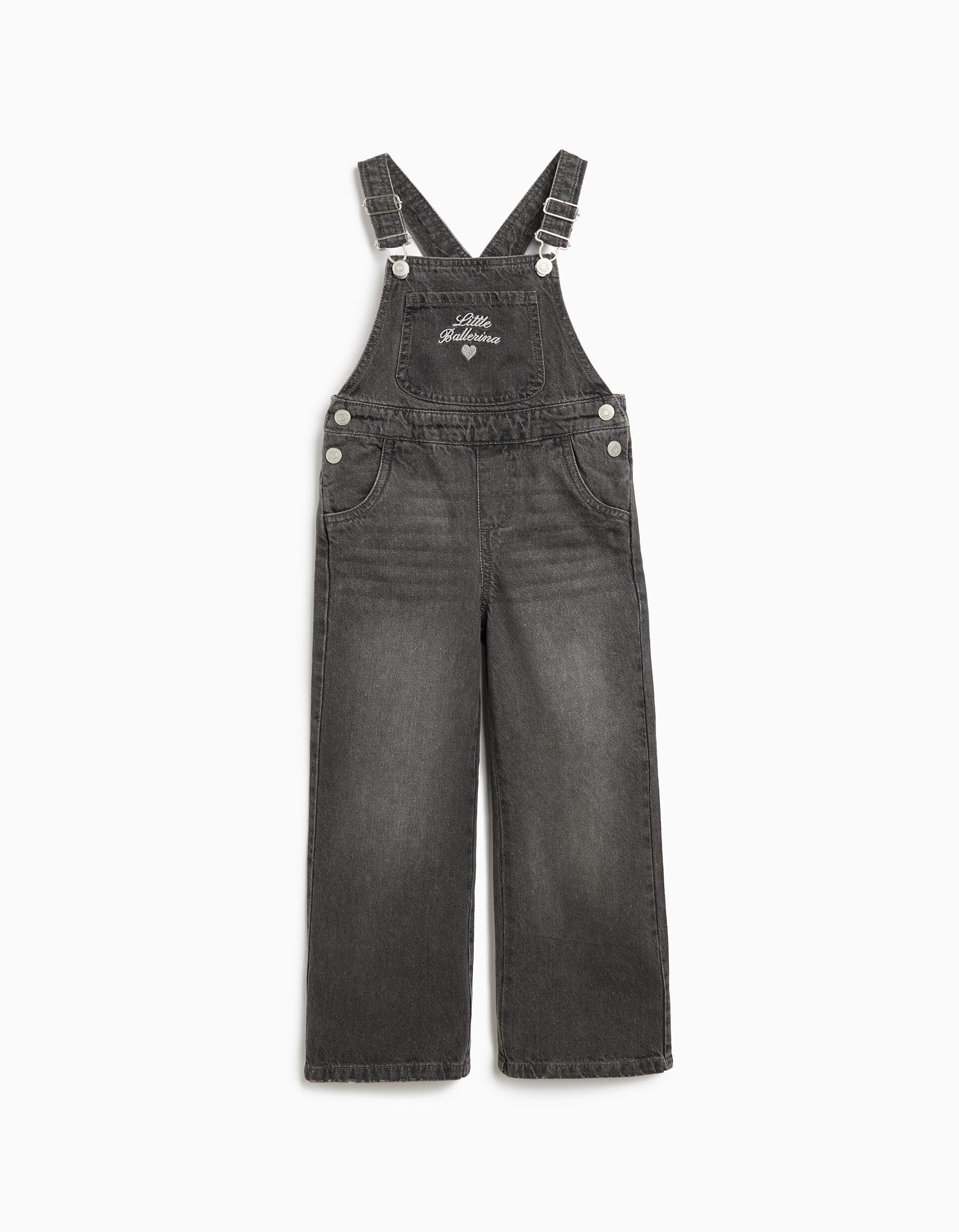 Comprar Online Jardineiras de Ganga, Menina, Cinzento Escuro