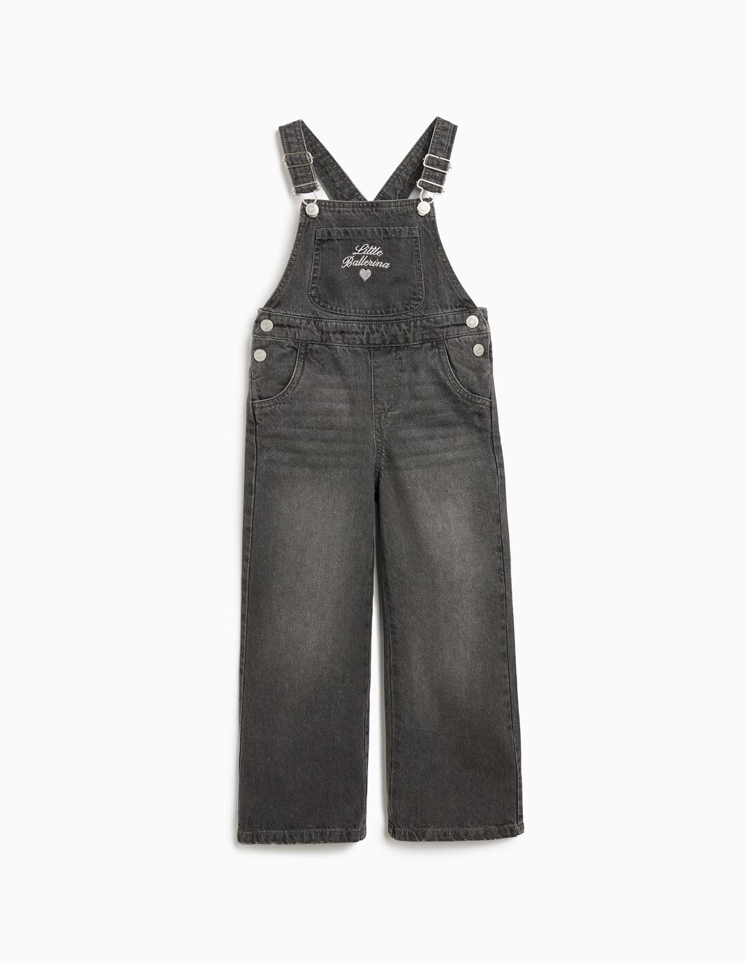 Jardineiras de Ganga, Menina, Cinzento Escuro