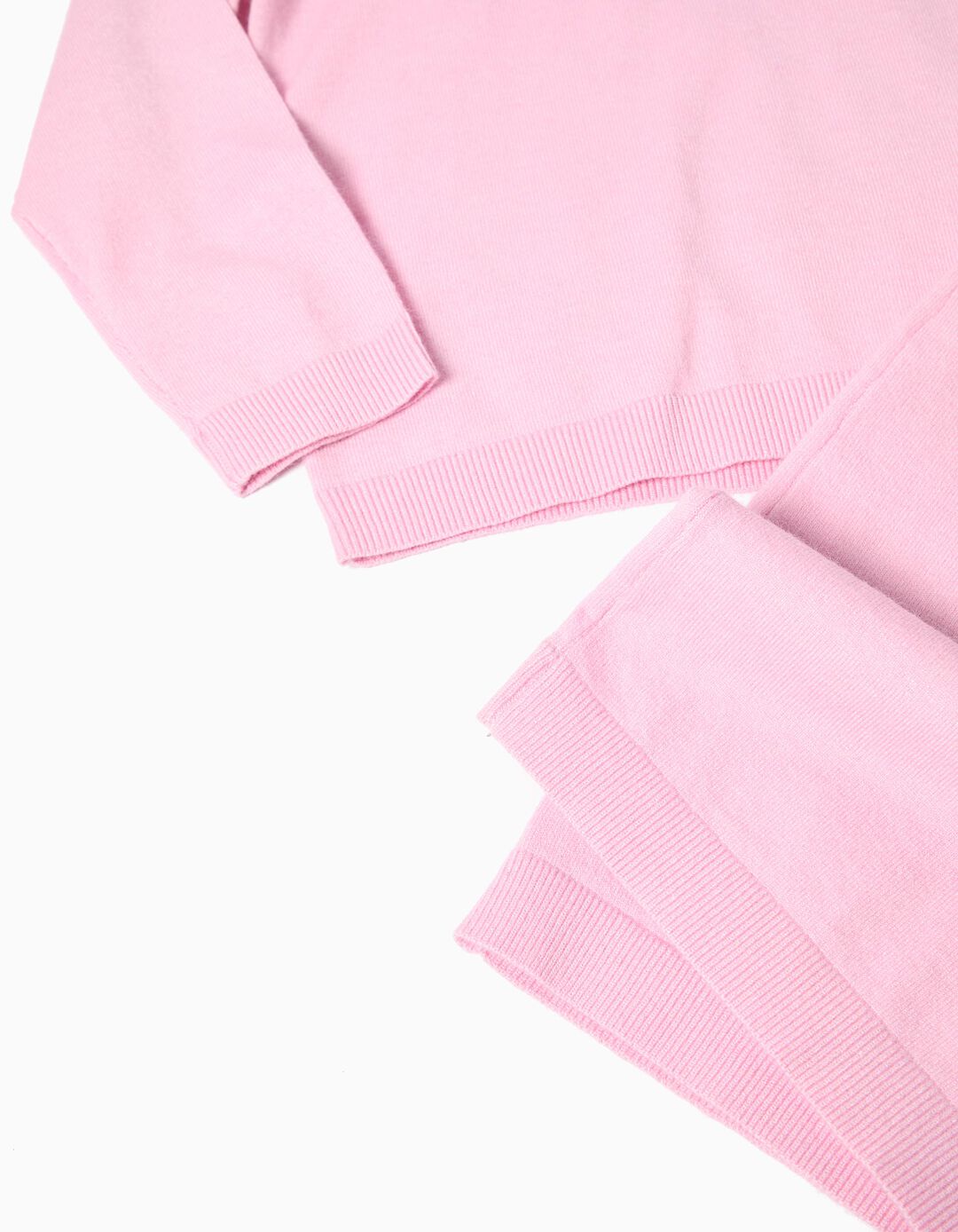 Conjunto Camisola e Calças, Menina, Rosa Claro