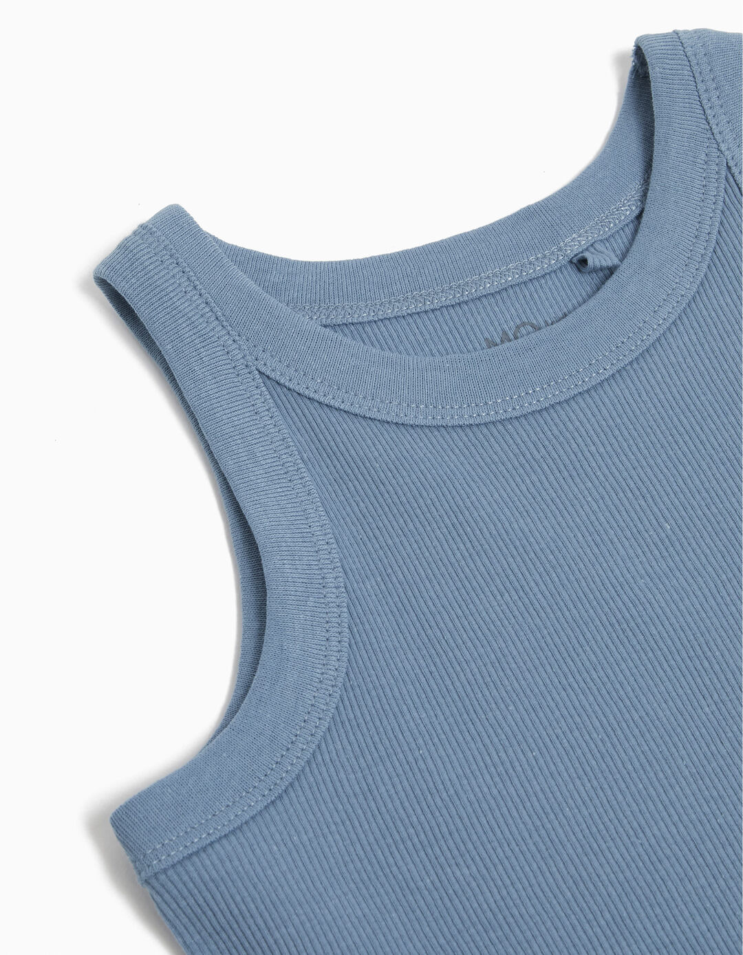 Ribbed Tank Top, Girl, Blue