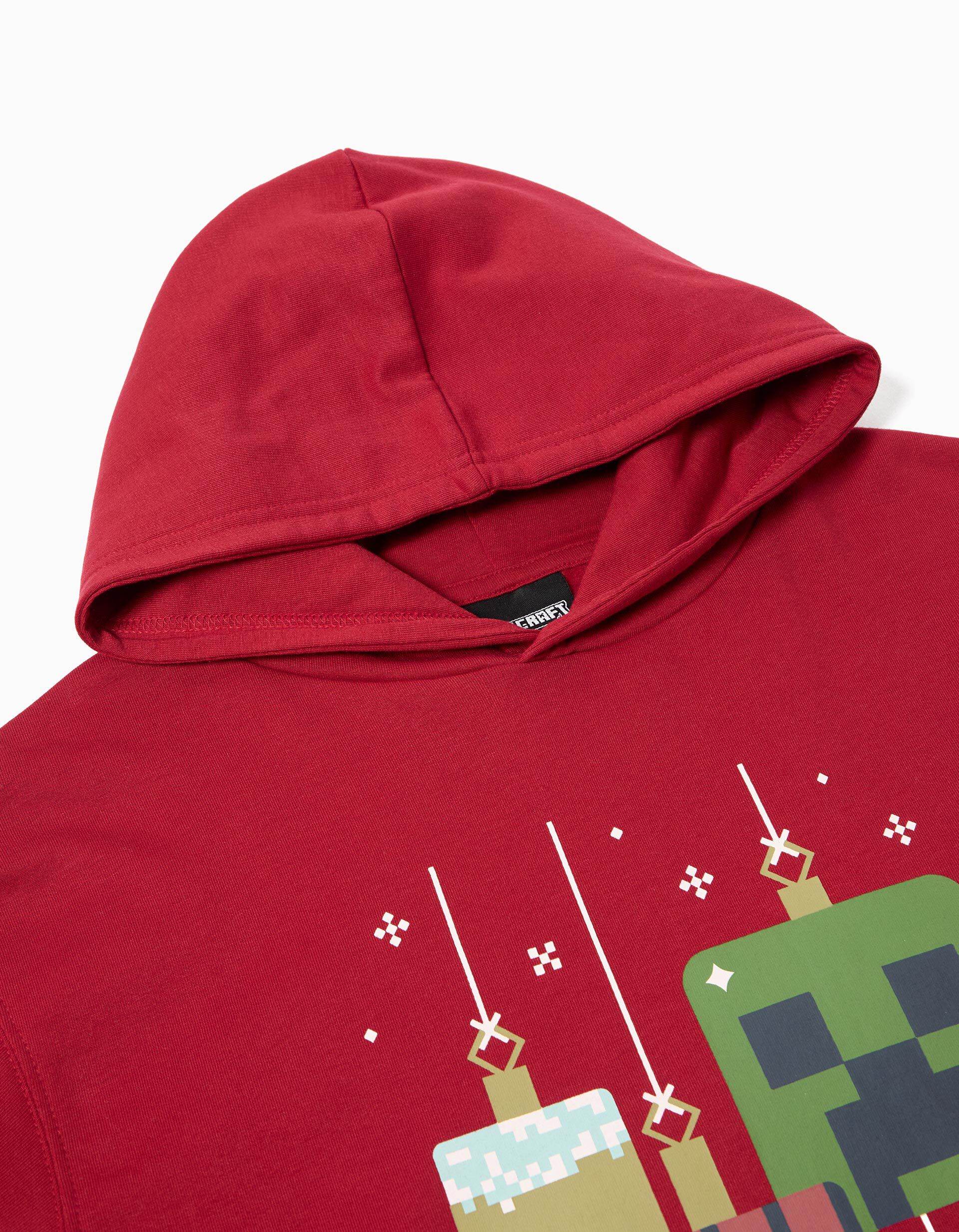 Comprar Online Sweatshirt Capuz 'Minecraft', Menino, Vermelho