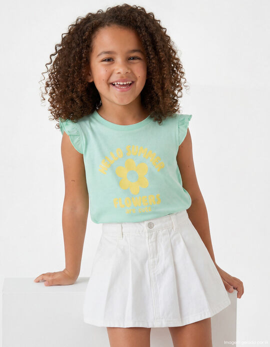 Comprar Online Saia-cal&ccedil;&atilde;o de Ganga, Menina, Branco