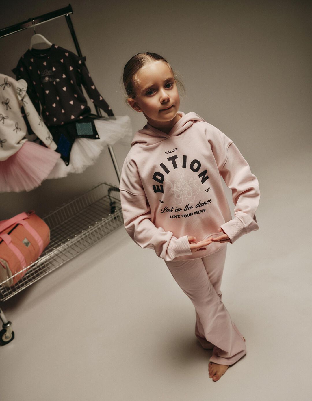 Conjunto de Jogging, Menina, Rosa Claro