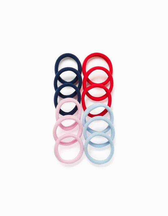 12 Hair Bands for Babies and Girls, Multicoloured