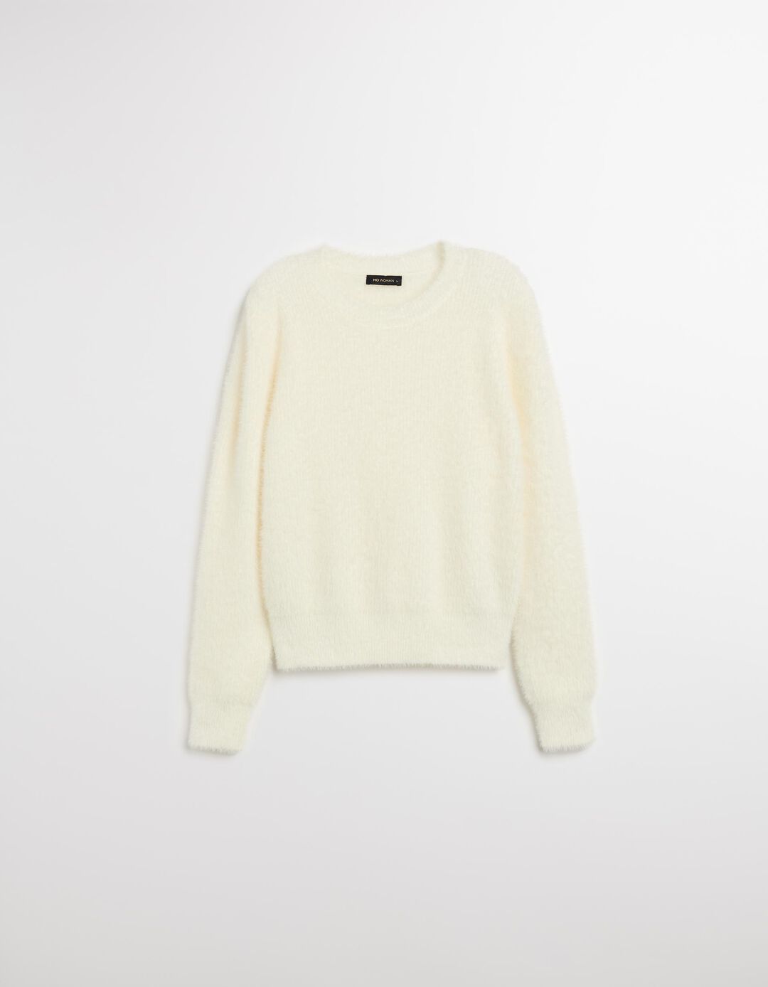 Camisola com Efeito de Pelo, Mulher, Branco