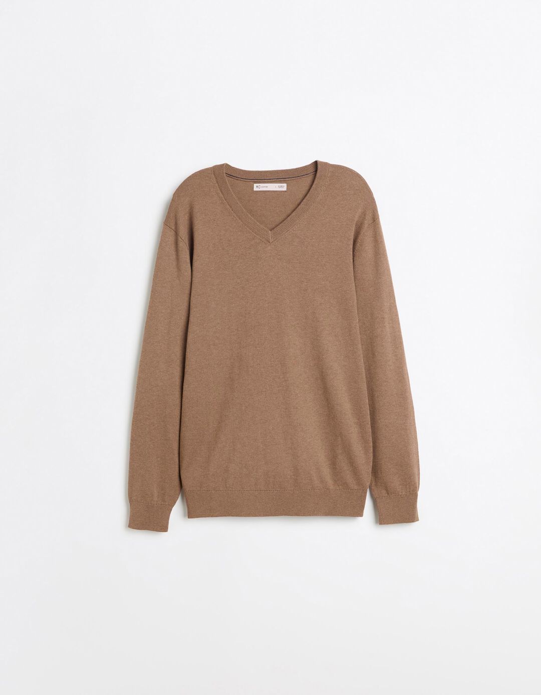 Camisola De Malha Com Caxemira, Homem, Bege Escuro