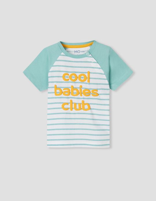 T-shirt, Bebé Menino, Azul Claro