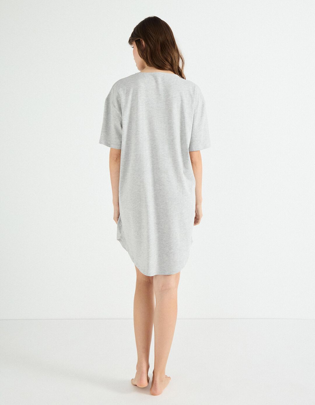 Camisa de Dormir, Mulher, Cinzento