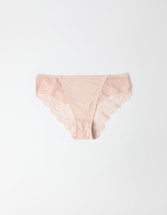Comprar Online Cuecas Brief com Renda, Mulher, Rosa Claro