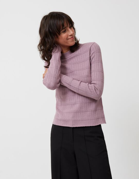 Knitted Jumper, Women, Purple
