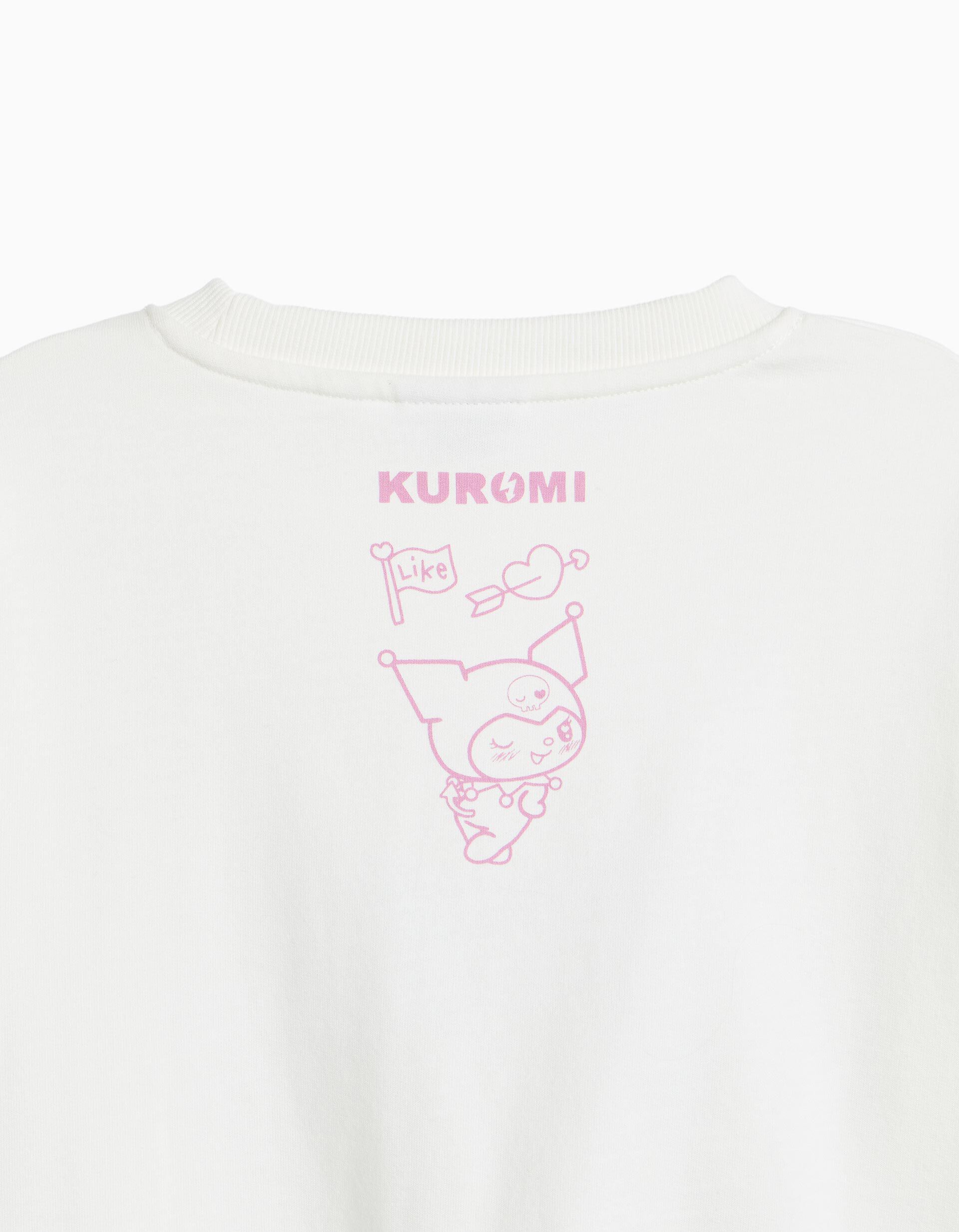 Comprar Online Sweatshirt Cardada 'Kuromi', Menina, Branco