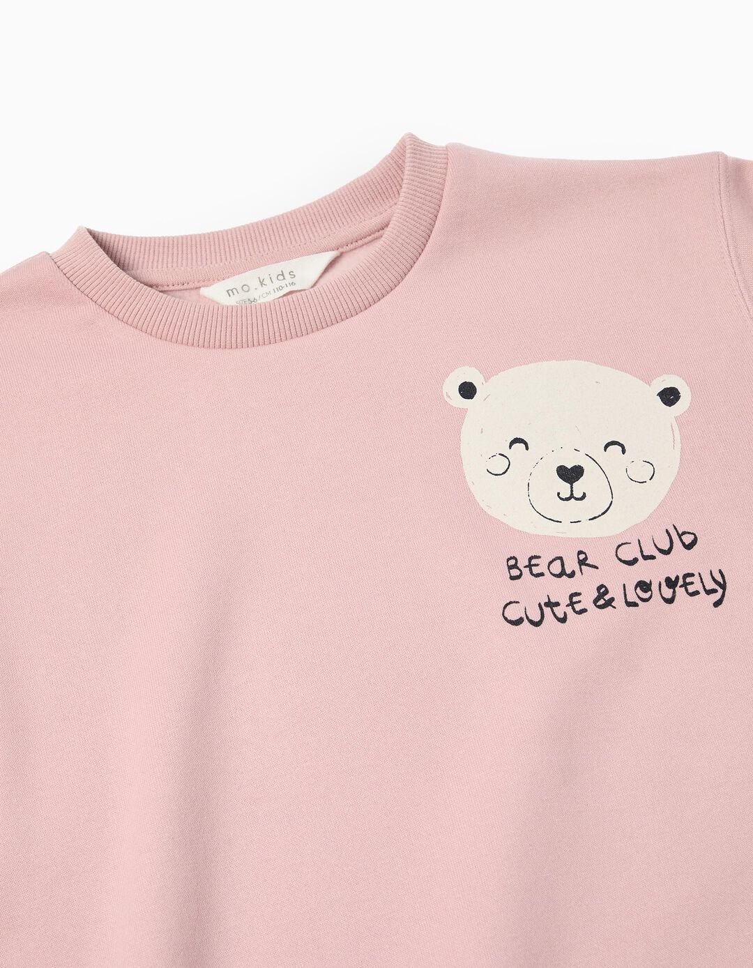 Sweatshirt de Felpa, Menina, Rosa Claro