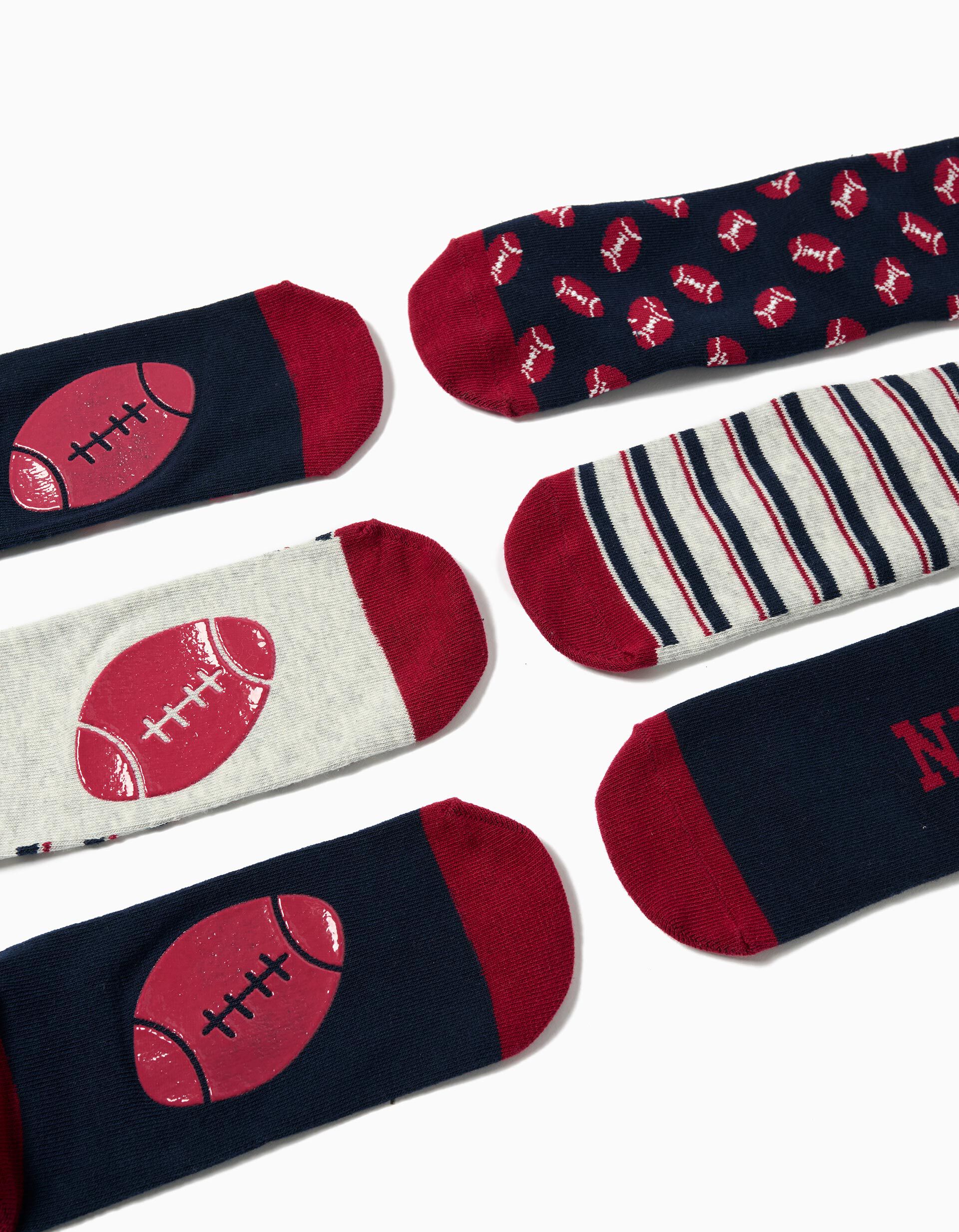 Comprar Online Pack 3 Pares de Meias Antiderrapantes, Menino, Multicolor 