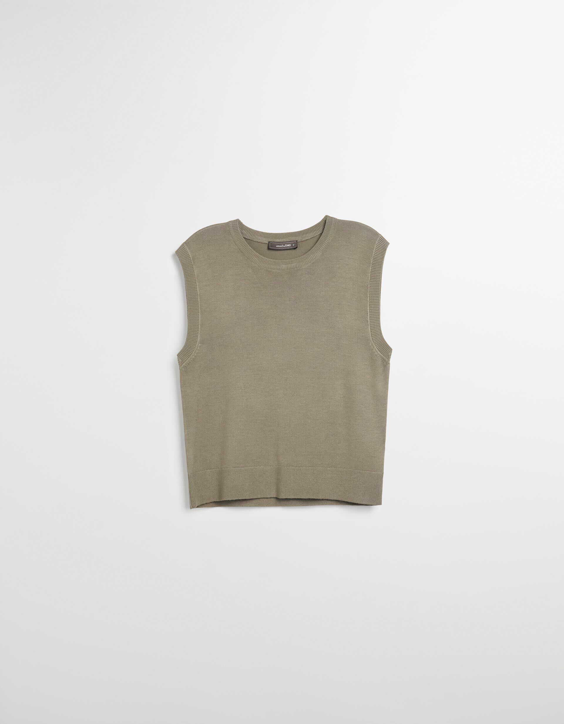 Comprar Online Colete de Malha, Mulher, Verde Escuro