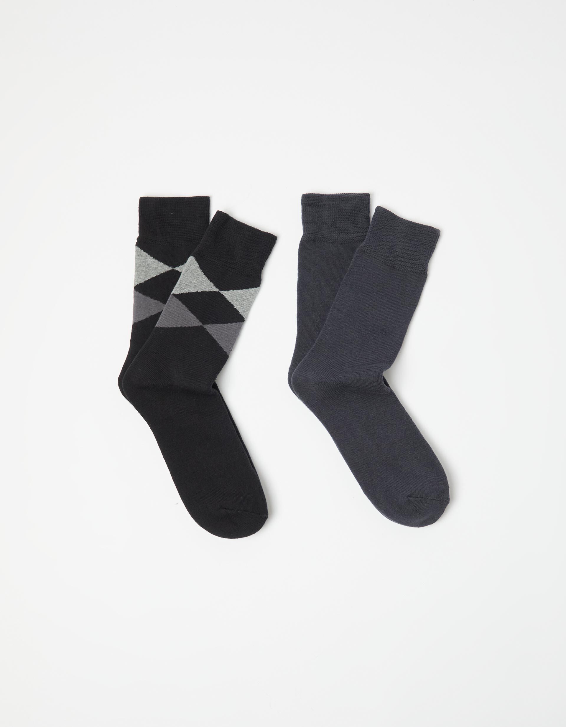 Comprar Online Pack 2 Pares de Meias, Homem, Cinzento Escuro