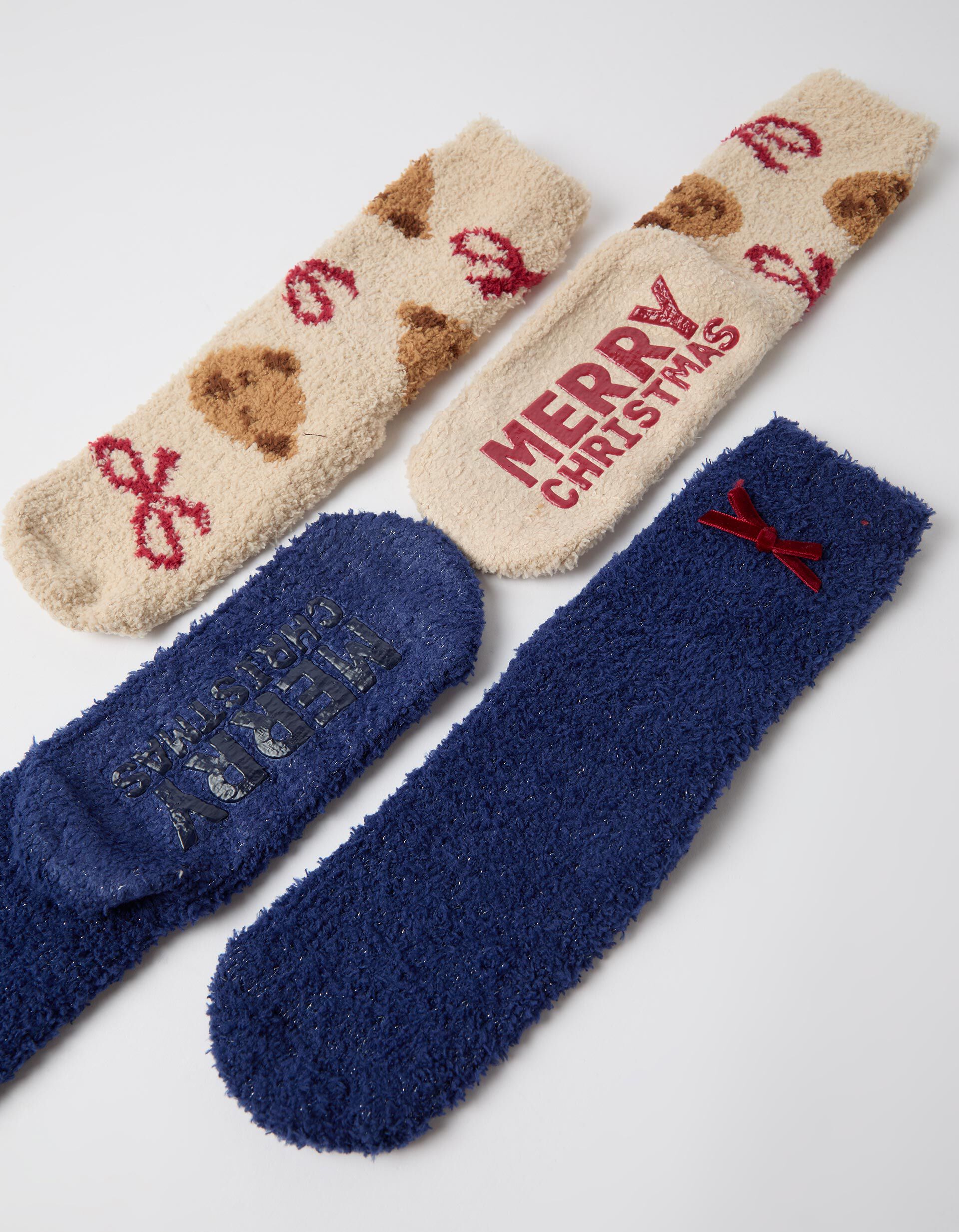 Comprar Online Pack 2 Pares De Meias Natal, Mulher, Azul Escuro