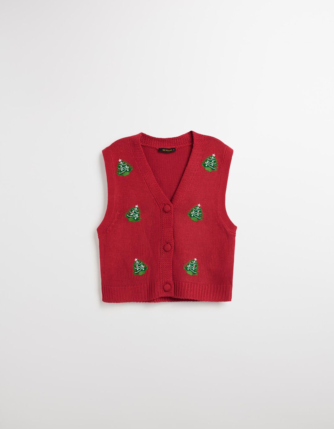 Colete Natal de Malha, Mulher, Vermelho Escuro 