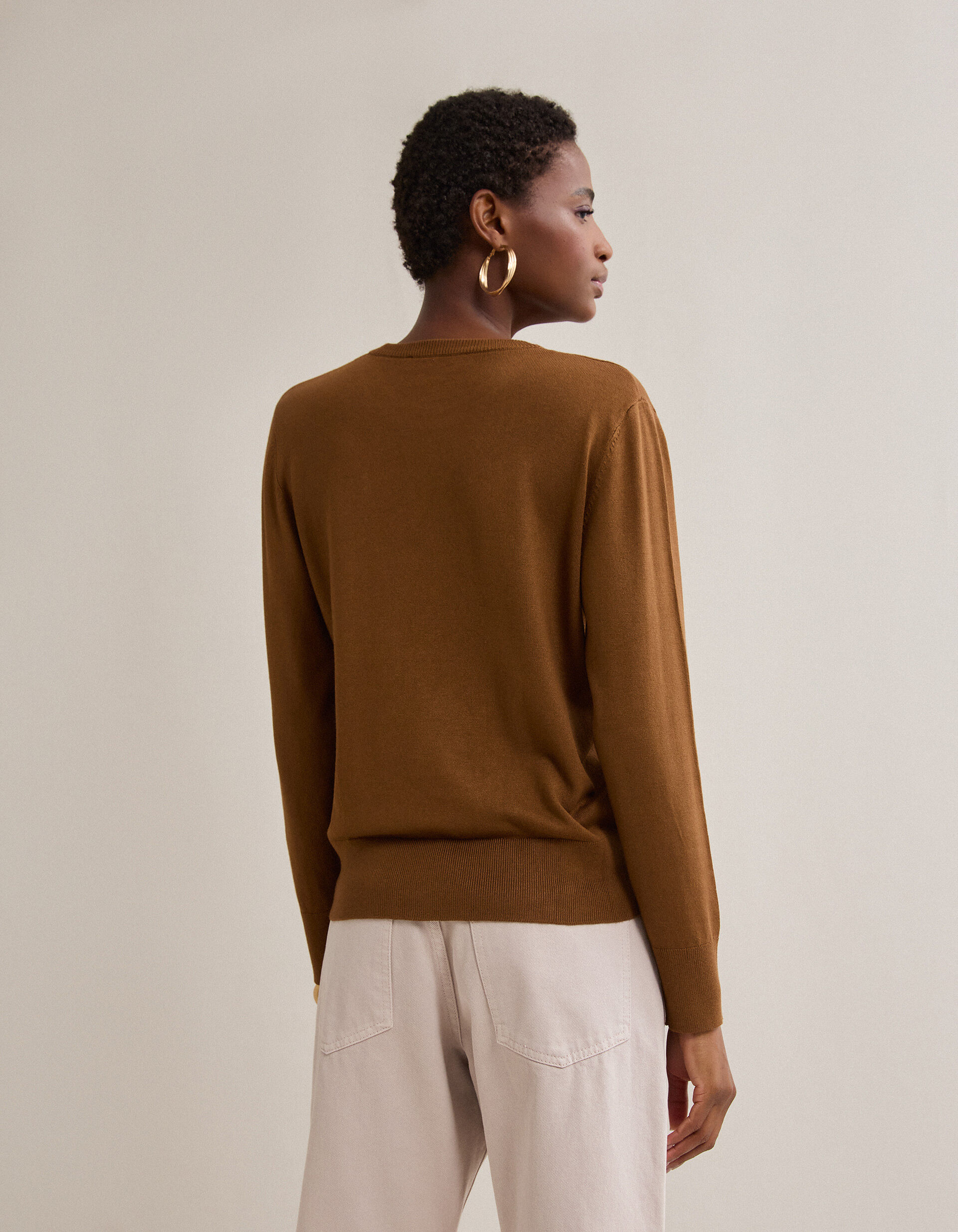 Comprar Online Camisola de Malha, Mulher, Bege