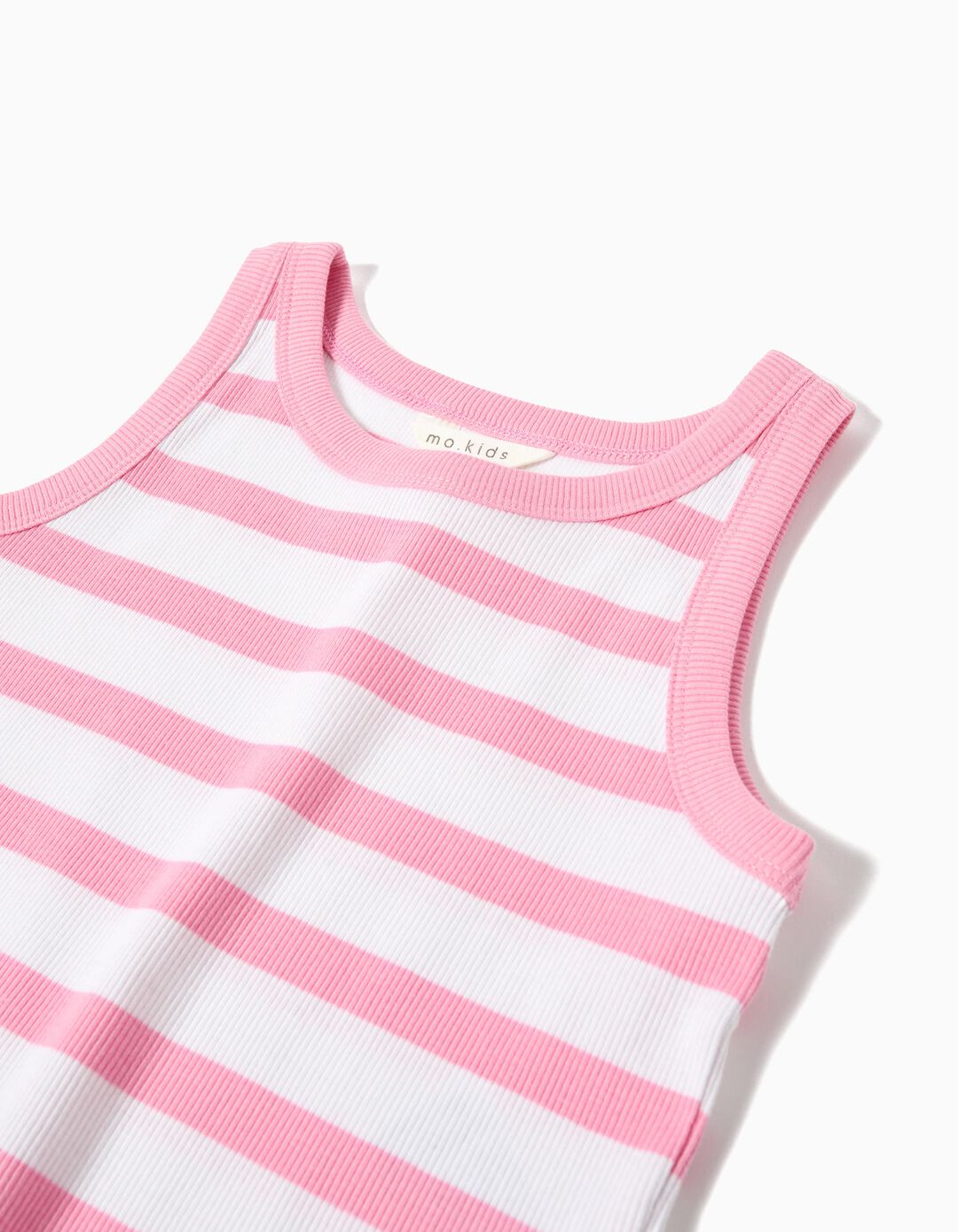 Tank Top de Riscas, Menina, Branco