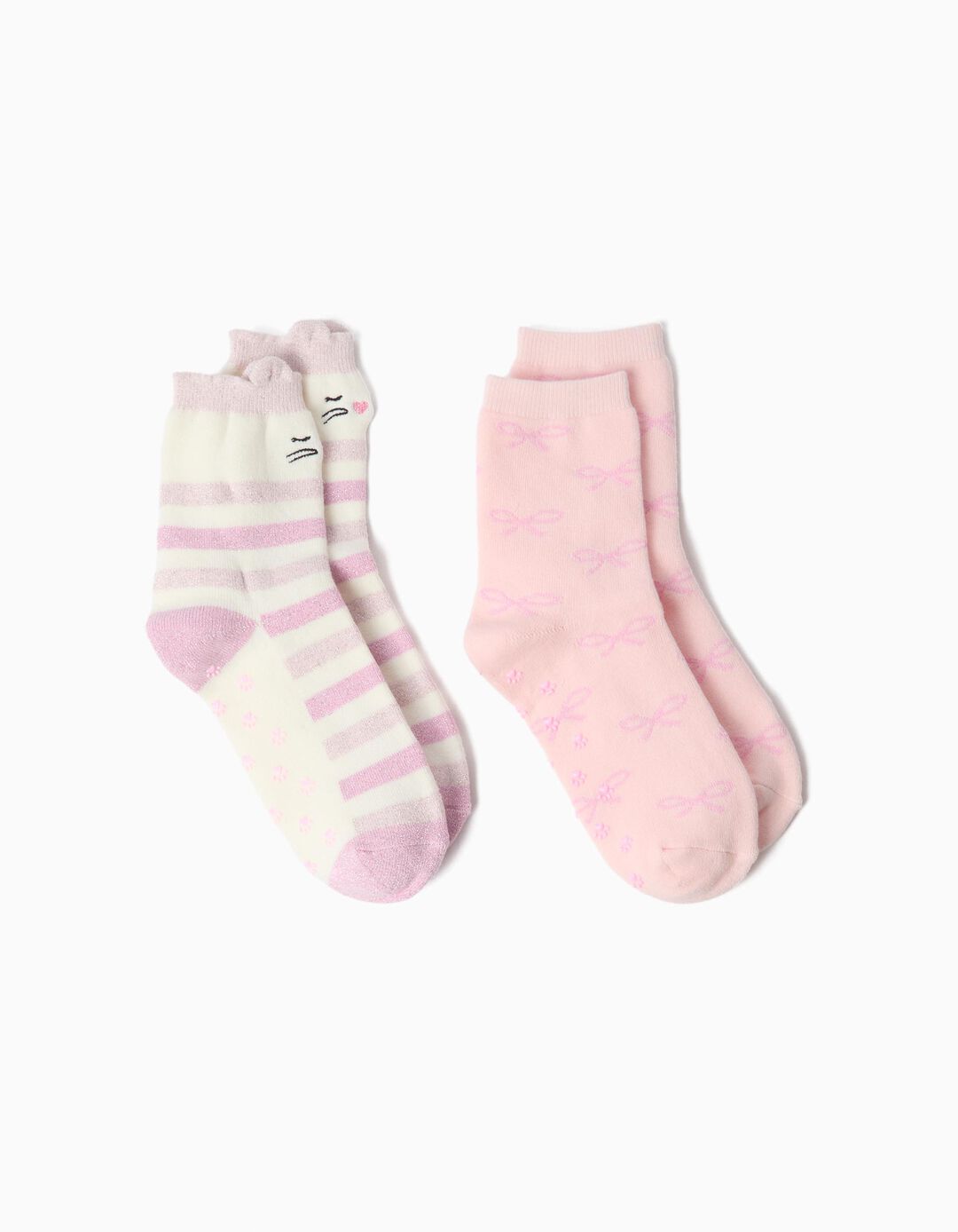 Pack 2 Pares De Meias Com Gatos, Menina, Multicolor