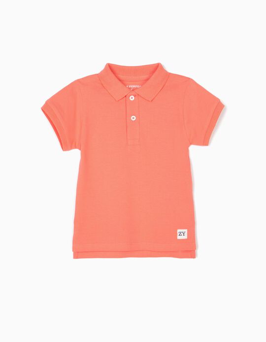 Polo para Beb&eacute; Menino, Coral