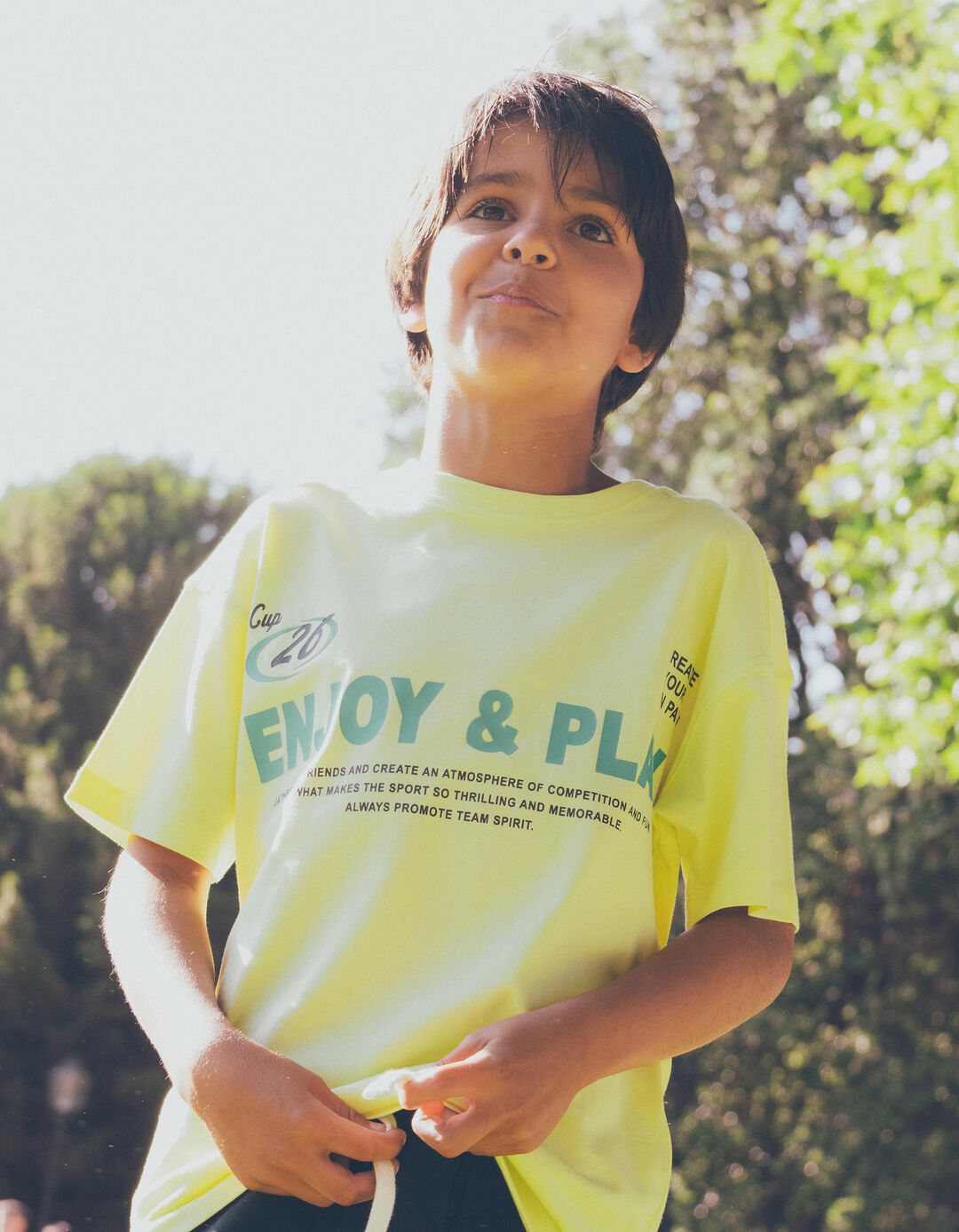 T-shirt, Menino, Verde Claro