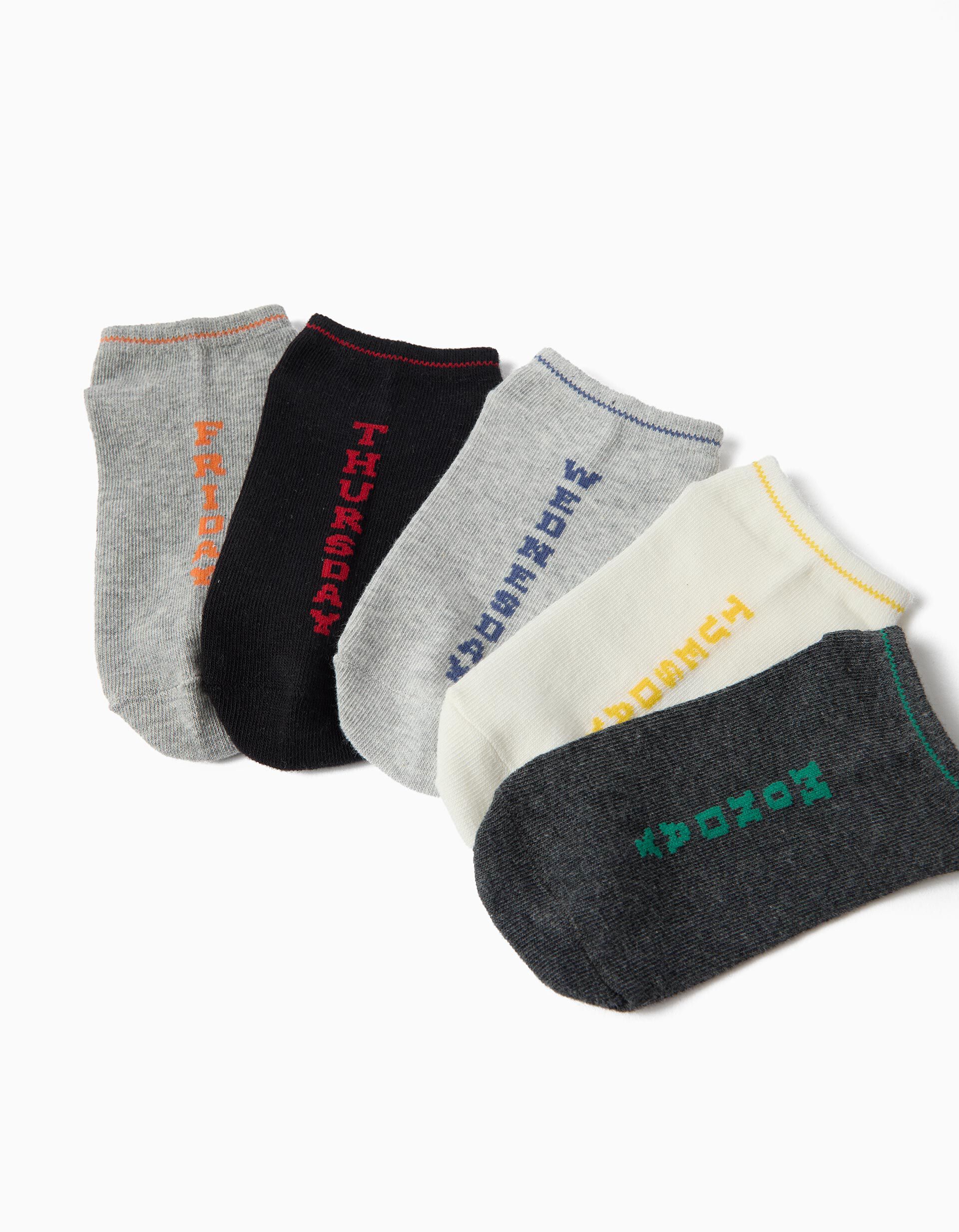 Comprar Online Pack 5 Pares de Meias Tornozelo, Menino, Multicolor