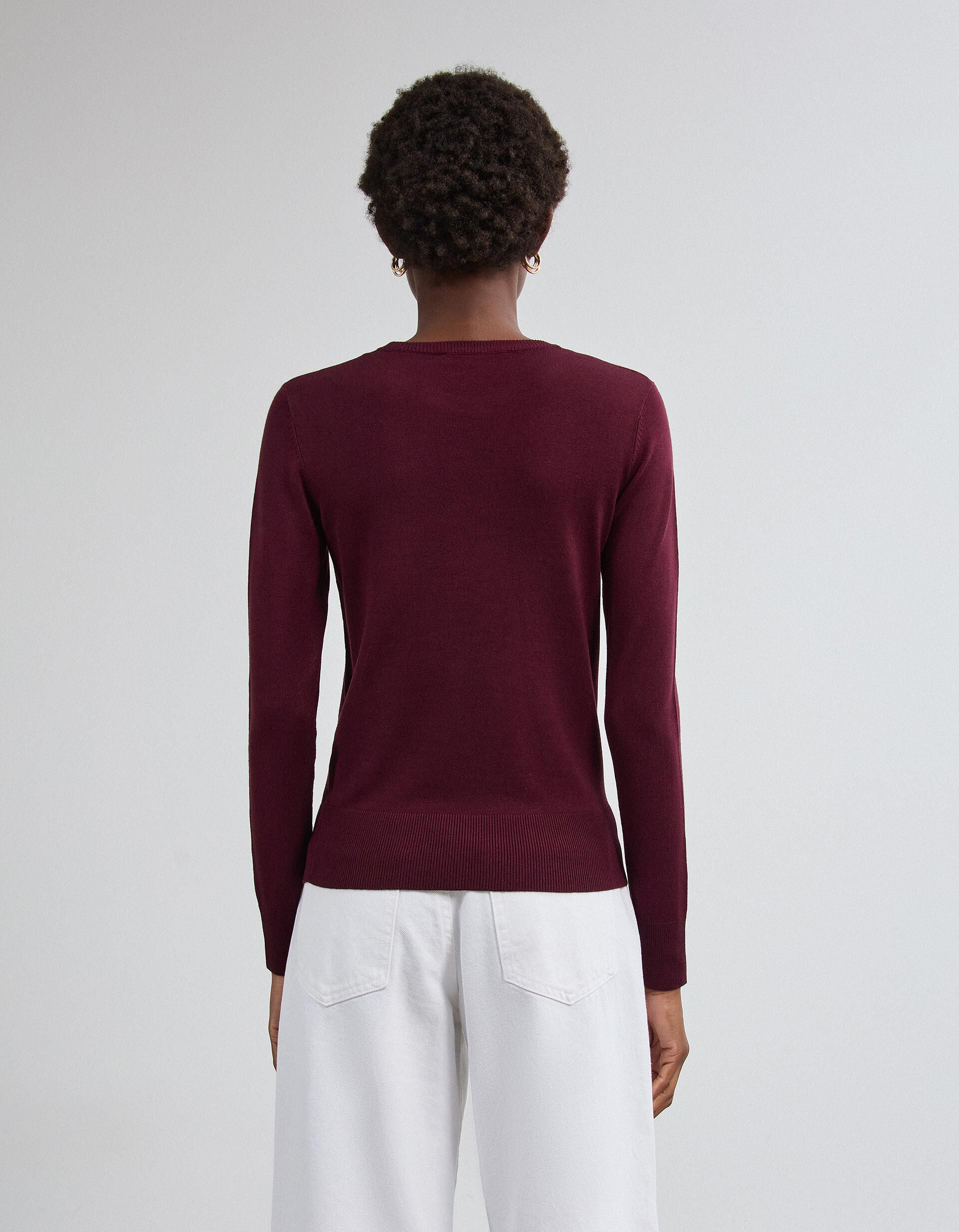 Comprar Online Camisola Tricotada, Mulher, Vermelho Escuro