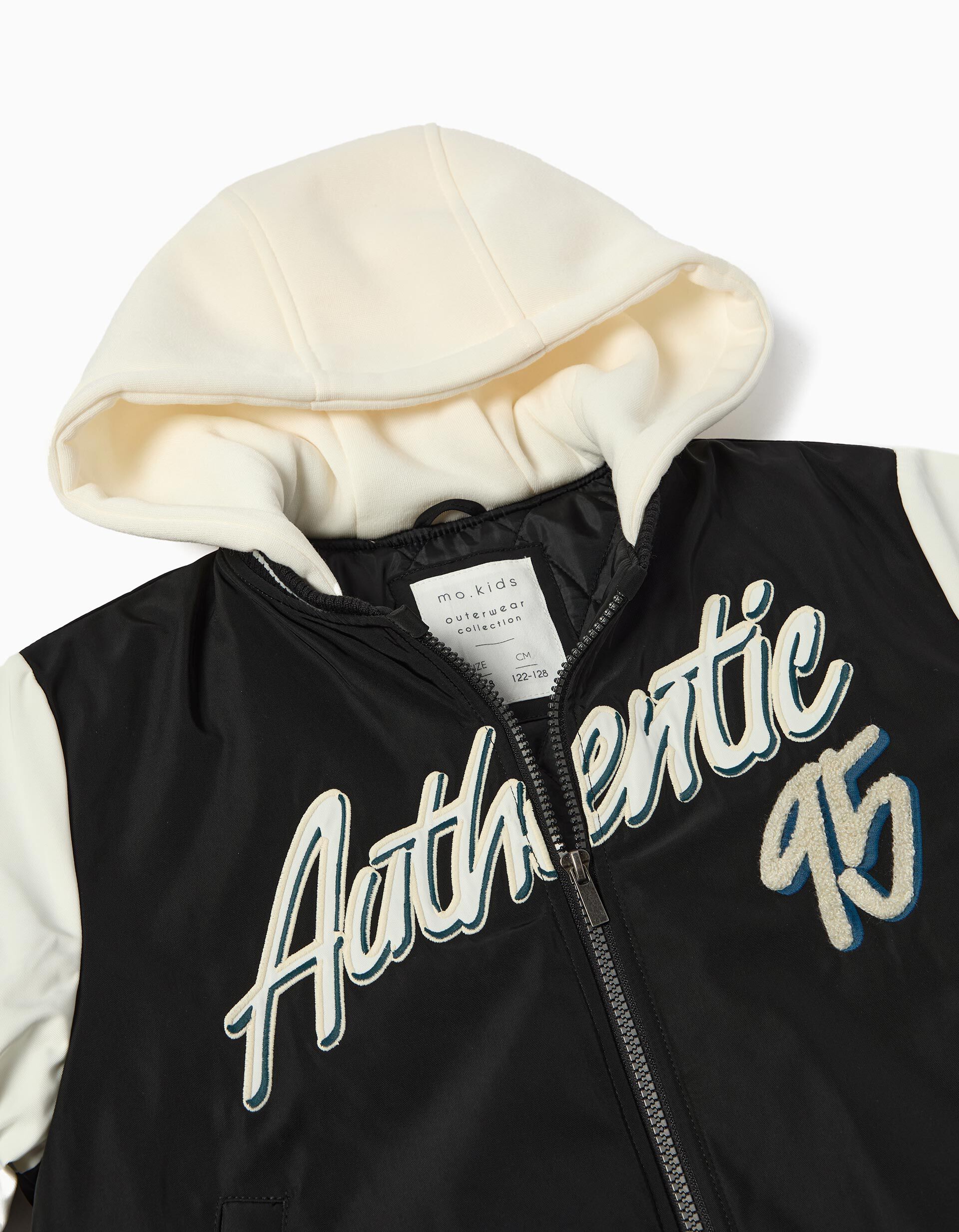 Comprar Online Casaco Bomber com Capuz, Menino, Preto