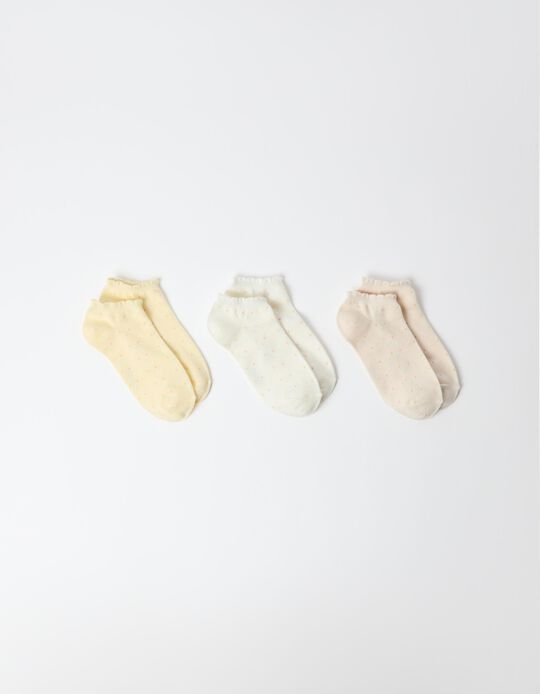 Comprar Online Pack 3 Pares de Meias Tornozelo, Mulher, Amarelo