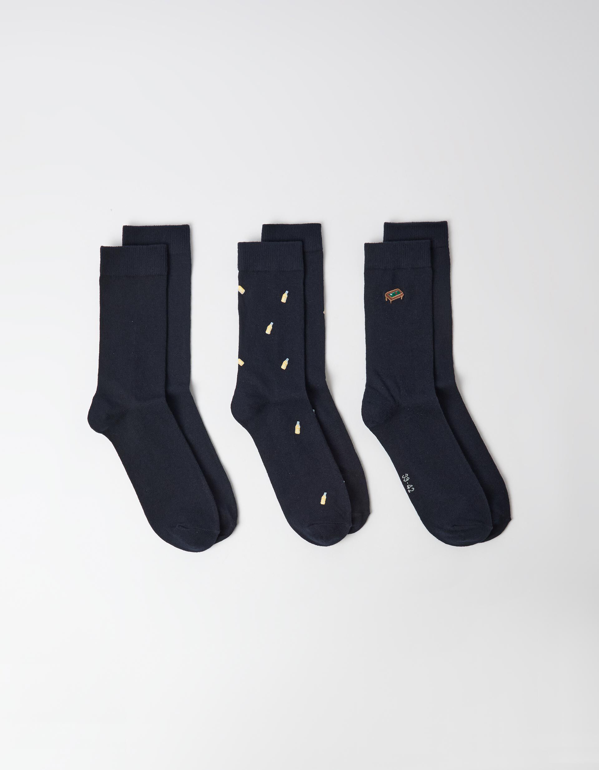Comprar Online Pack 3 Pares De Meias, Homem, Azul Escuro