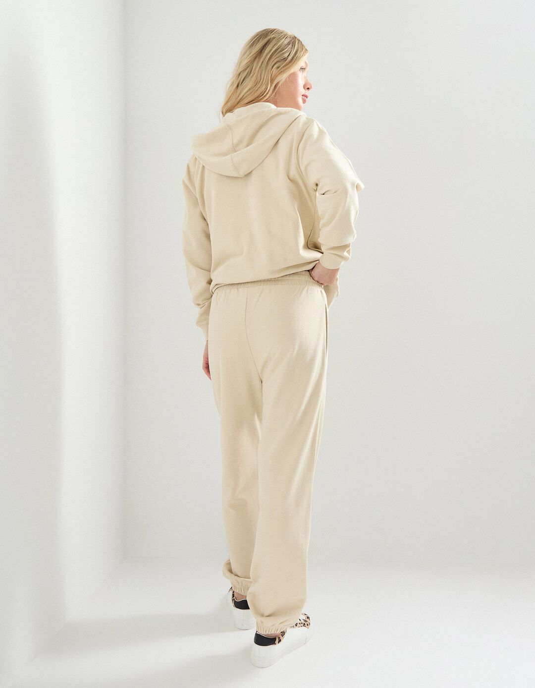 Calças Joggers, Mulher, Bege Claro 