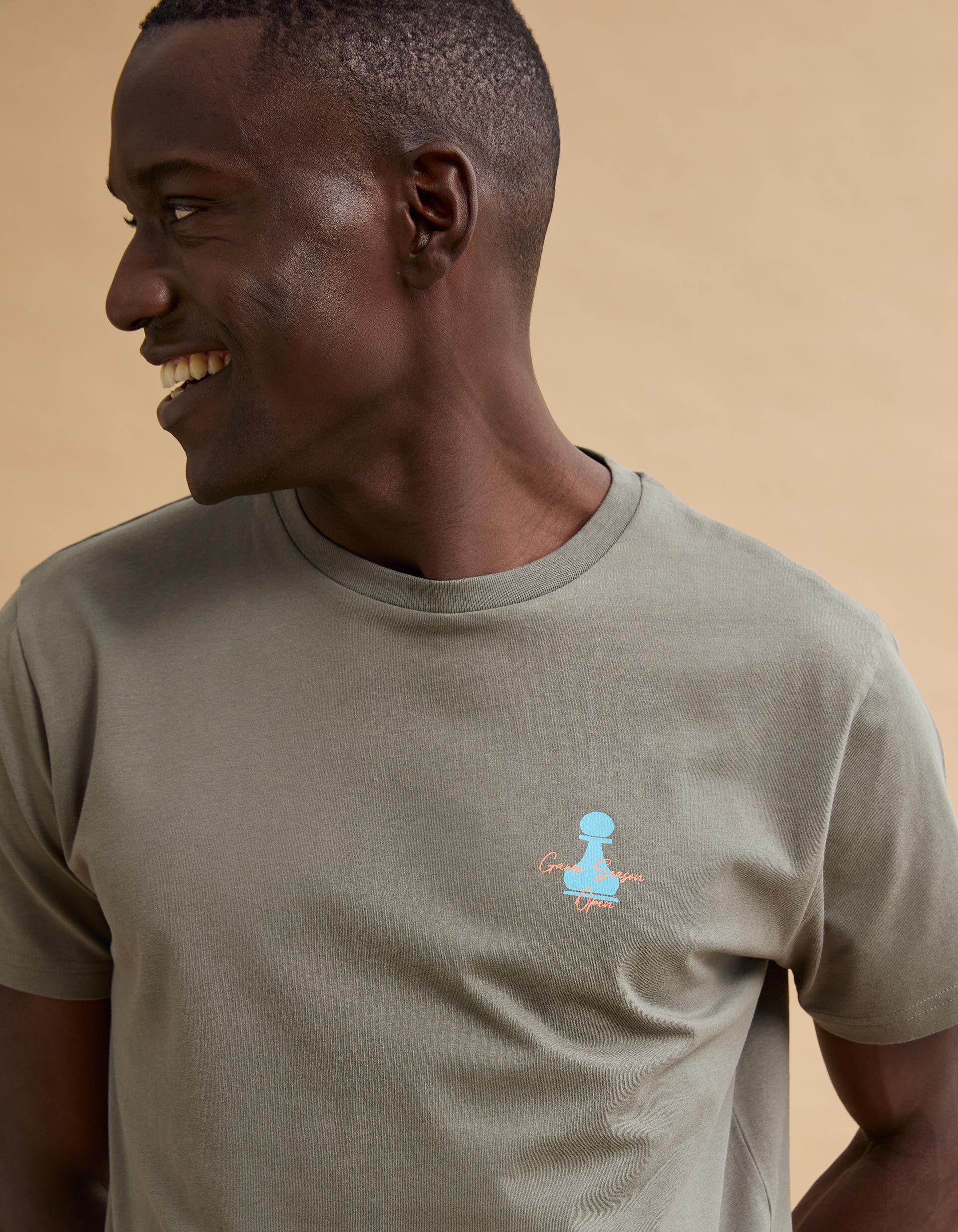 Comprar Online T-shirt Estampada, Homem, Verde Escuro