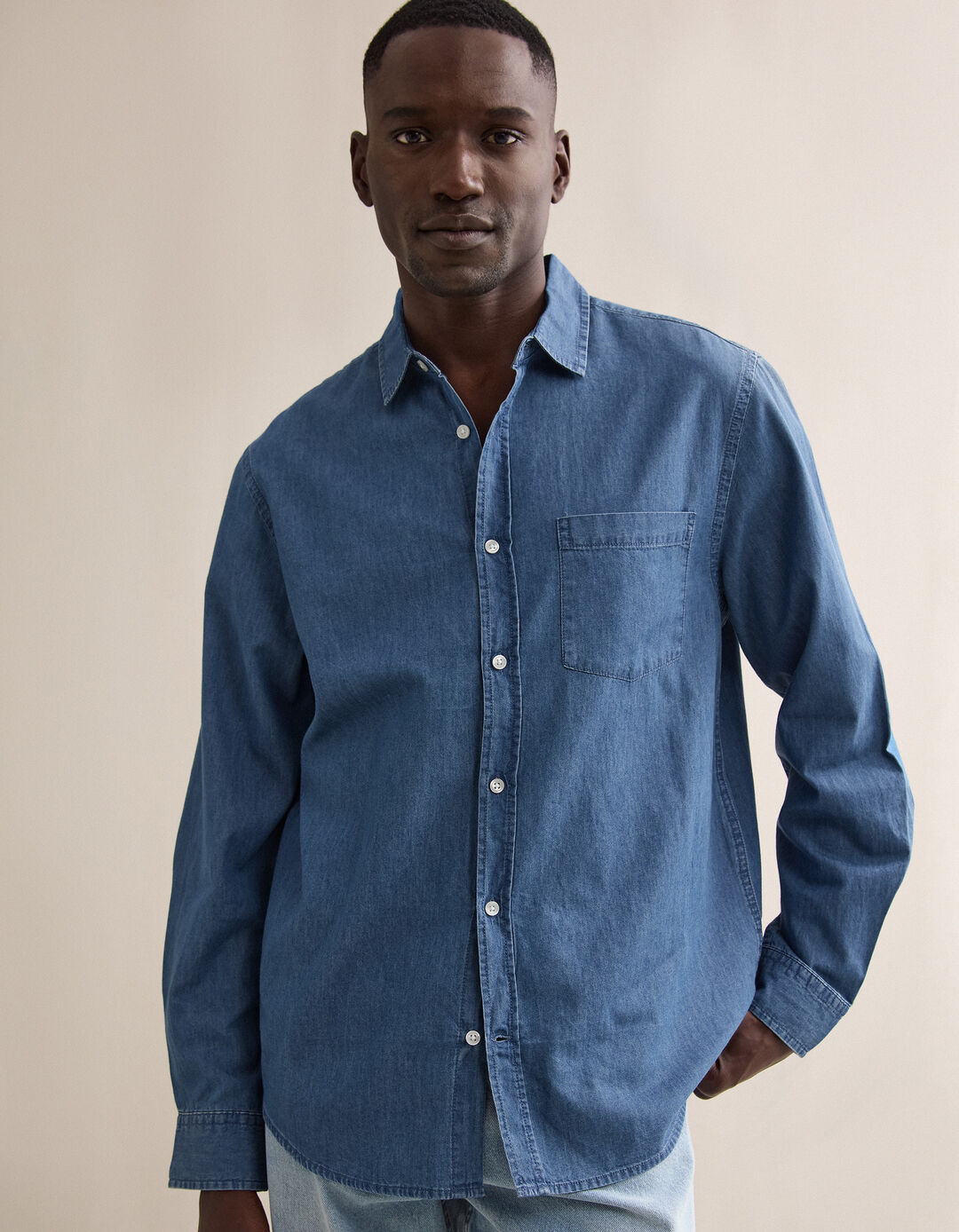 Camisa de Ganga, Homem, Azul