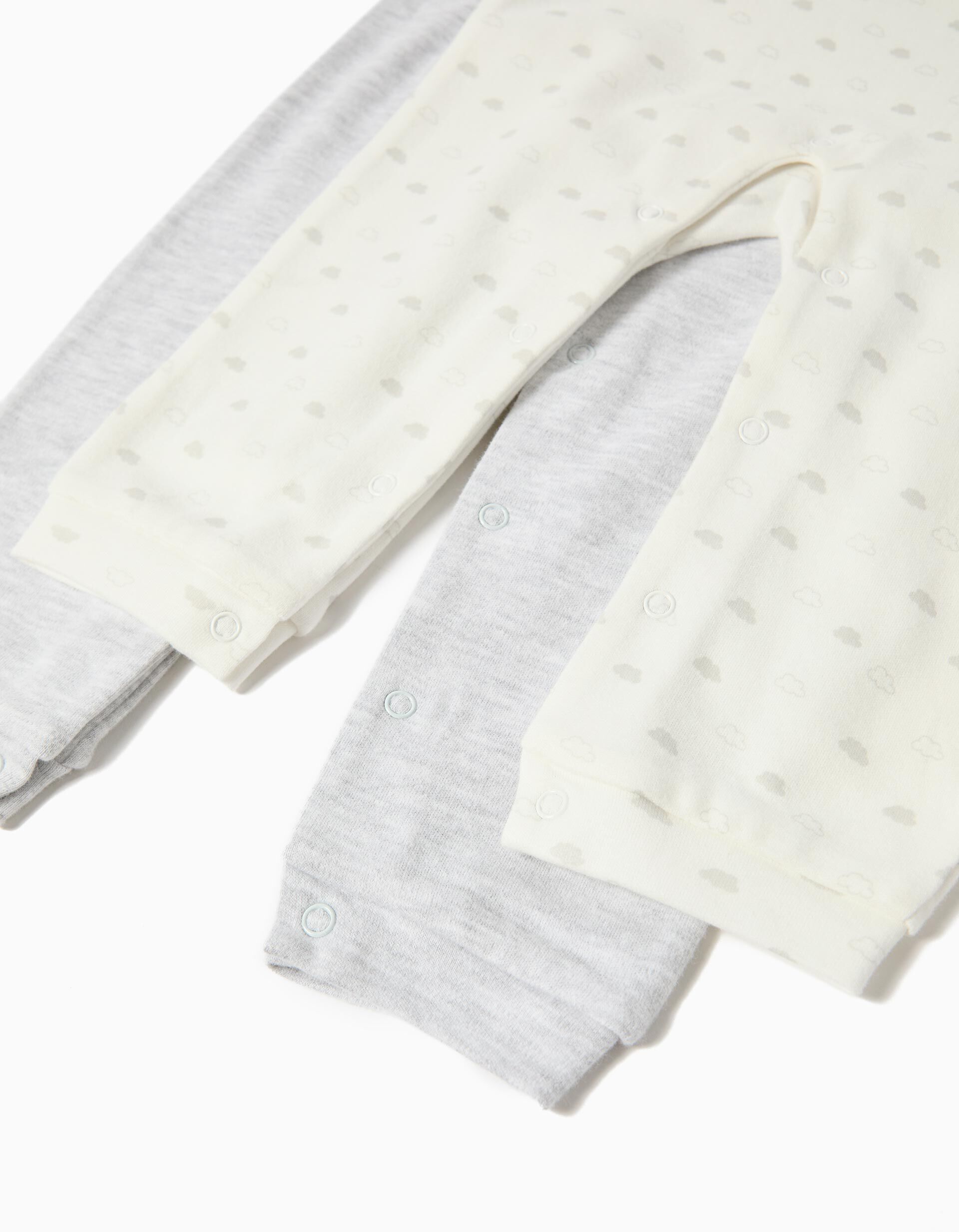 Comprar Online Pack 2 Babygrows, Menino, Cinzento Claro 