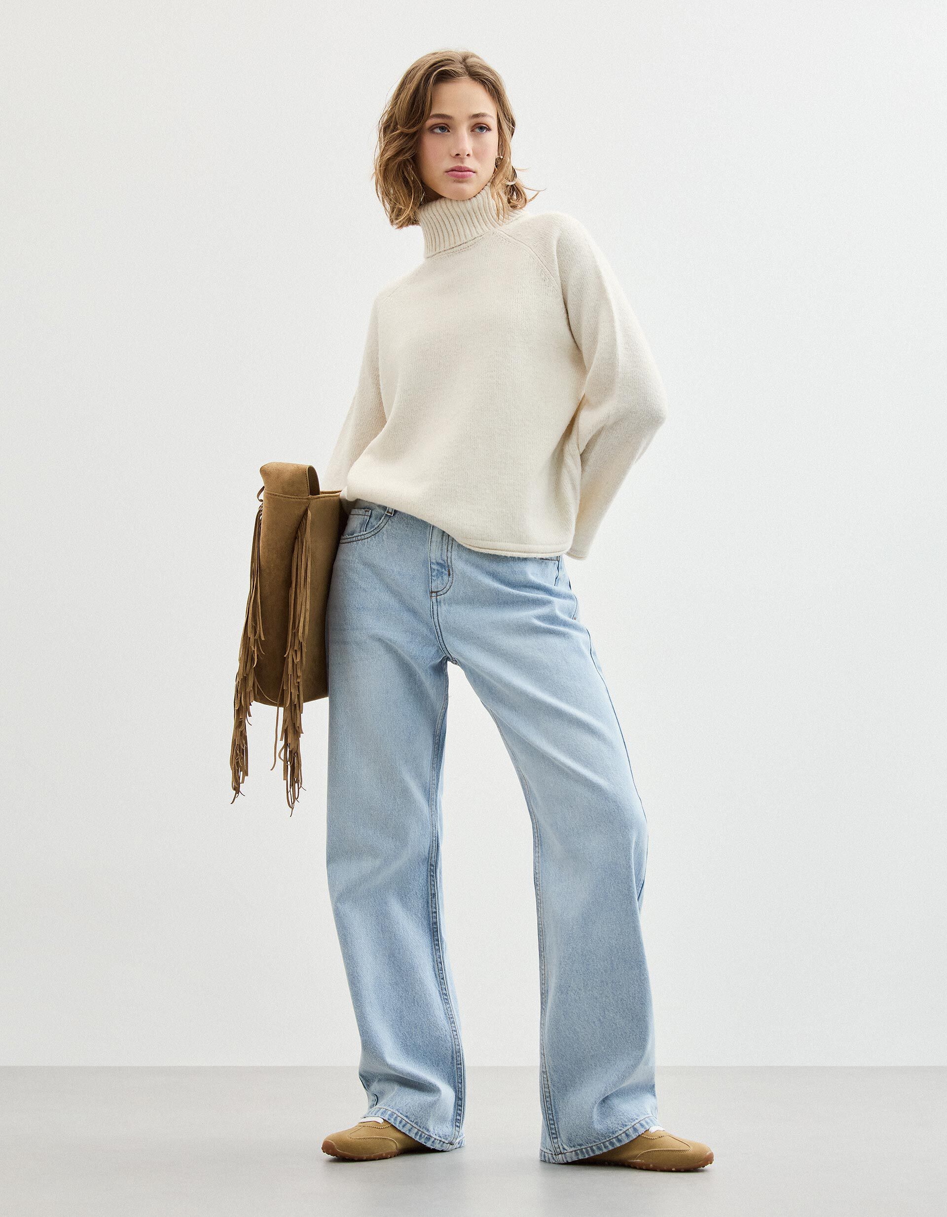 Comprar Online Cal&ccedil;as de Ganga Wide Leg, Mulher, Azul Claro