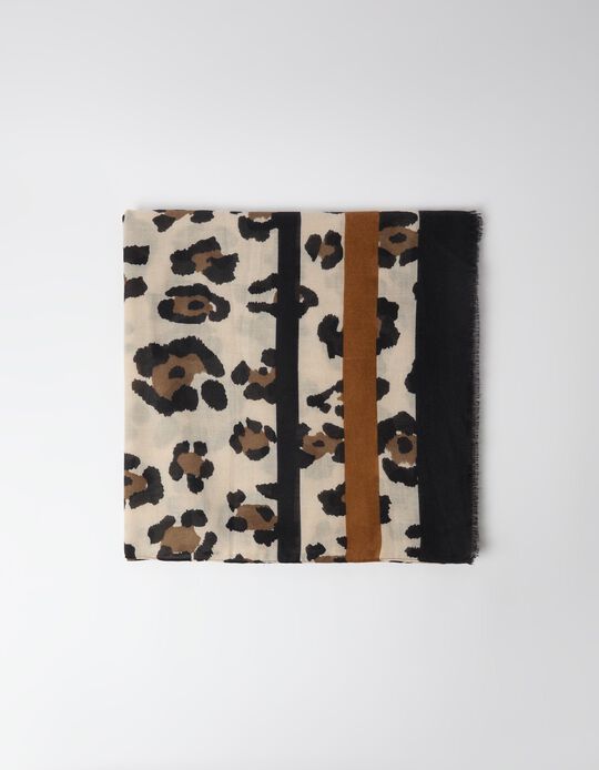 Comprar Online Len&ccedil;o Estampado Leopardo, Mulher, Multicolor